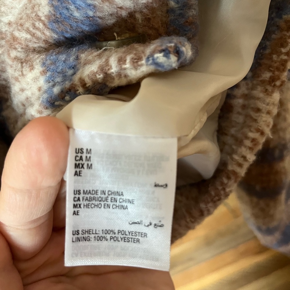 And Now This Blue & Brown Plaid Teddy Jacket - Picture 5 of 7